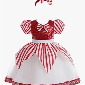 Candy cane tutu dress